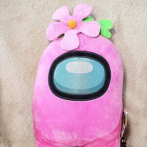 TOIKIDO Among Us Pink 12" Plush w/ Flower BRAND NEW with TAGS !!